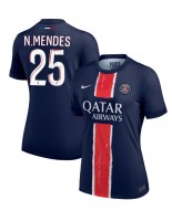 Paris Saint-Germain Nuno Mendes #25 Hjemmedrakt Dame 2024-25 Korte ermer